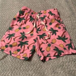 Pink Pineapple and Palm Tree Shorts